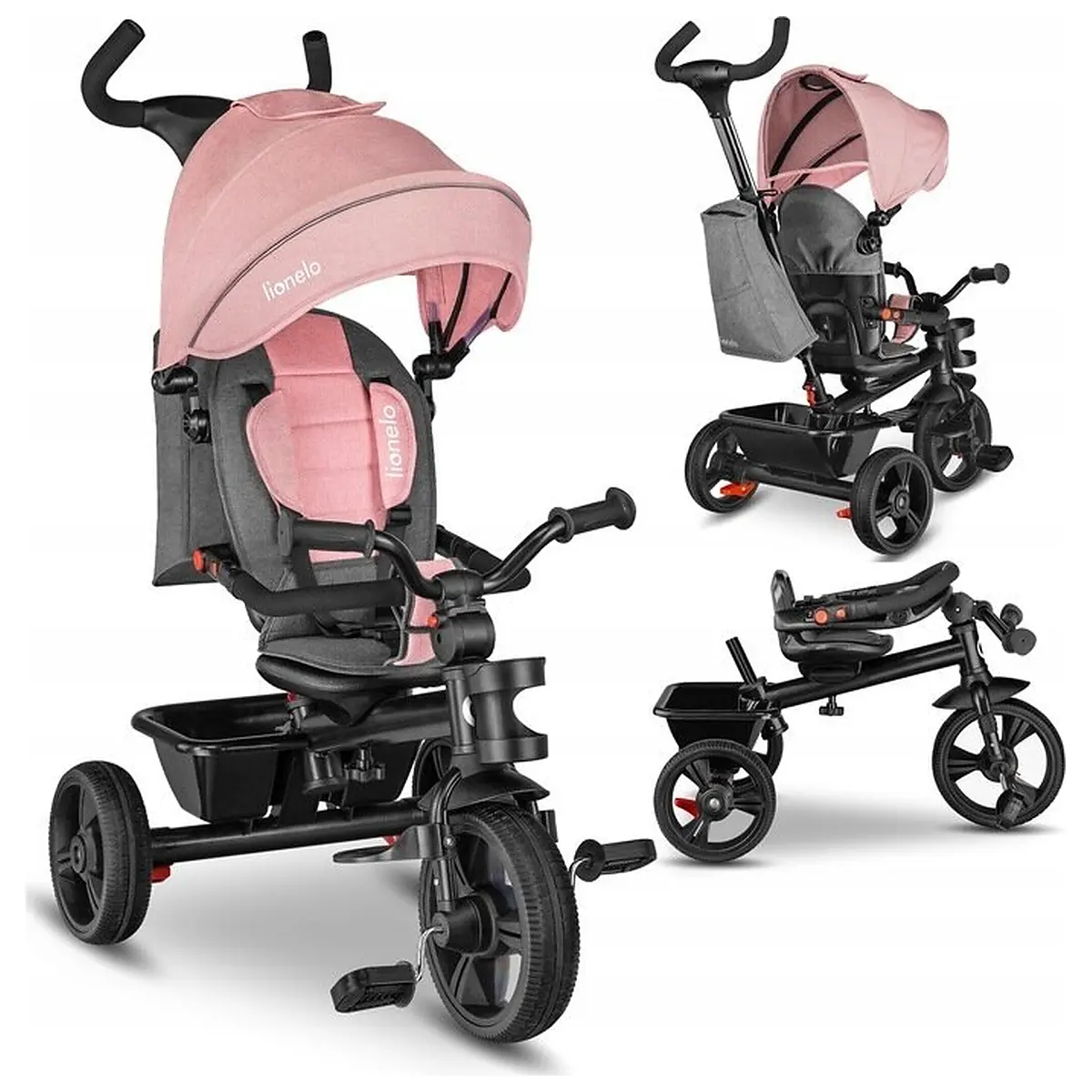 Tricicleta copii, Lionelo, Haari, Ultrapliabila, Multifunctionala, Suport picioare, Control al directiei, Scaun [4]