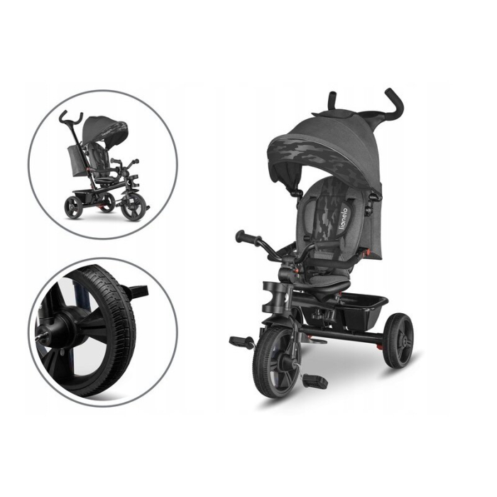 Tricicleta copii, Lionelo, Haari, Ultrapliabila, Multifunctionala, Suport picioare, Control al directiei, Scaun [32]