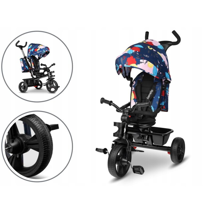 Tricicleta copii, Lionelo, Haari, Ultrapliabila, Multifunctionala, Suport picioare, Control al directiei, Scaun [14]