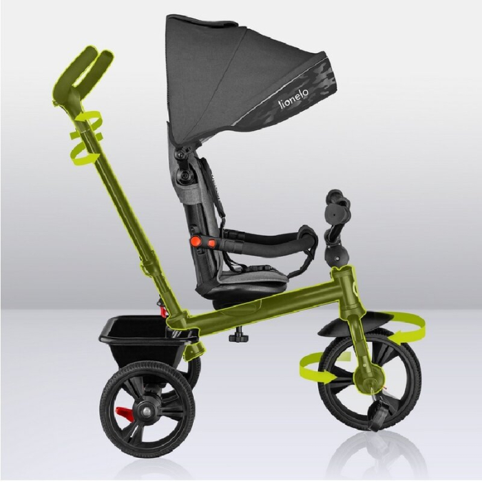 Tricicleta copii, Lionelo, Haari, Ultrapliabila, Multifunctionala, Suport picioare, Control al directiei, Scaun [35]