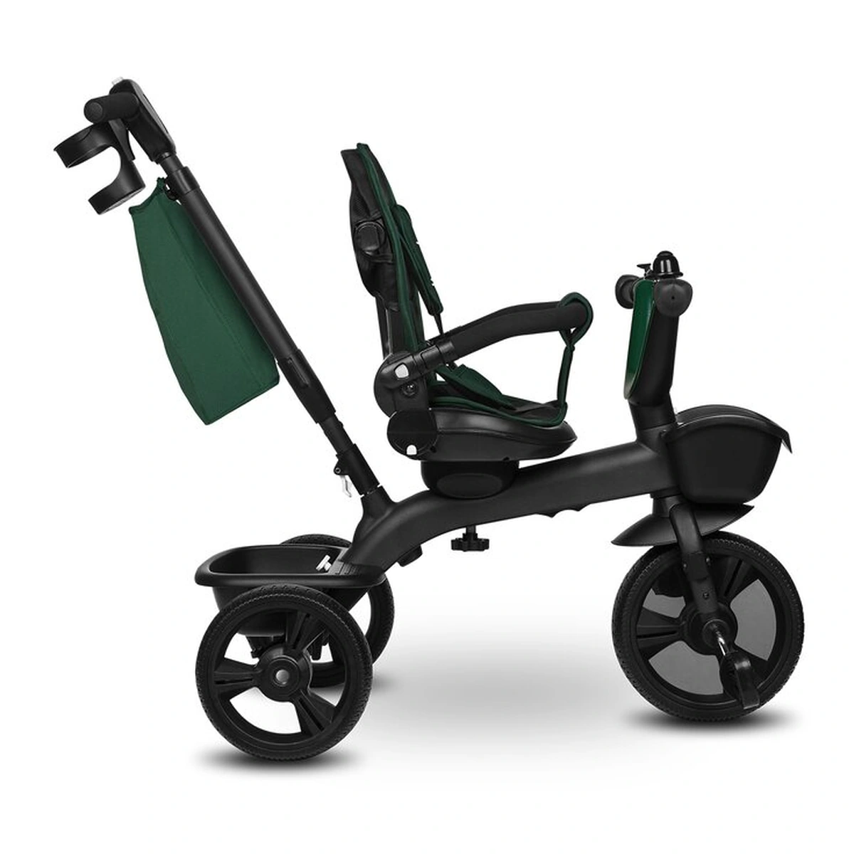 Tricicleta copii, Lionelo, Kori, Cu suport de picioare, Control al directiei, Scaun reversibil, Rotire 360 grade, Pliabila, Conform cu standardul european de securitate EN71, Verde [33]