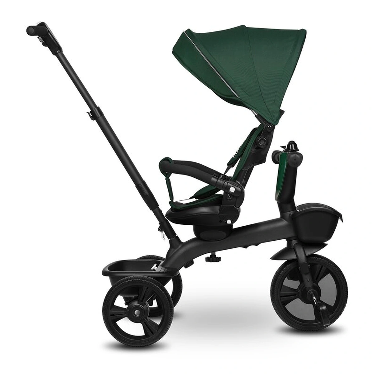 Tricicleta copii, Lionelo, Kori, Cu suport de picioare, Control al directiei, Scaun reversibil, Rotire 360 grade, Pliabila, Conform cu standardul european de securitate EN71, Verde [22]