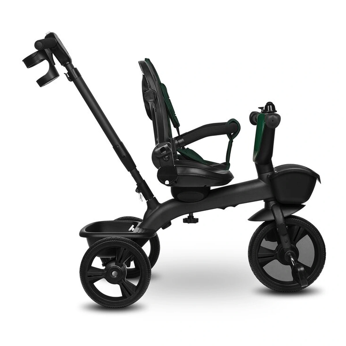 Tricicleta copii, Lionelo, Kori, Cu suport de picioare, Control al directiei, Scaun reversibil, Rotire 360 grade, Pliabila, Conform cu standardul european de securitate EN71, Verde [34]