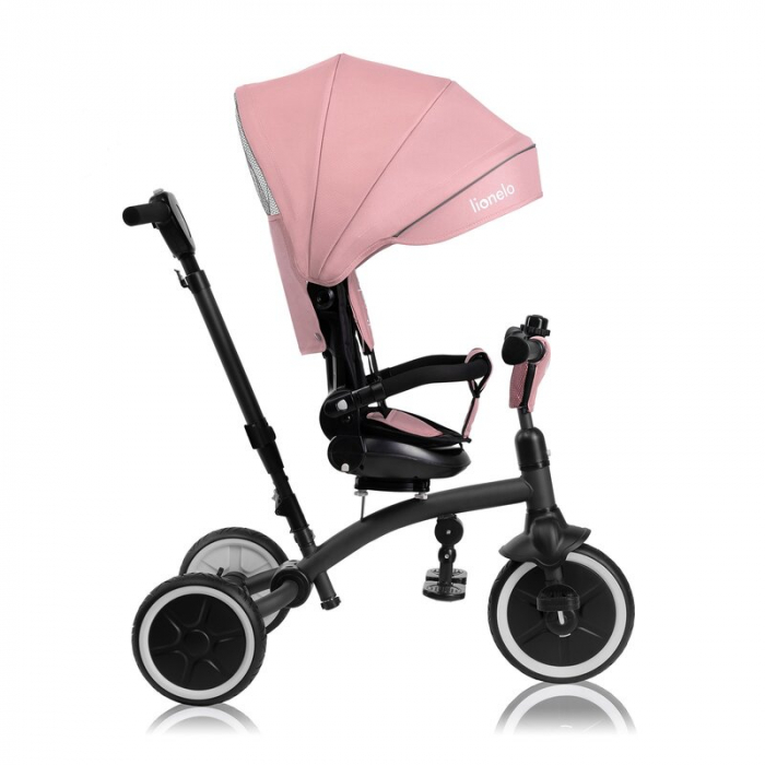 Tricicleta copii, Lionelo, Tris Plus, Ultrapliabila, Scaun reversibil, Pink rose [10]
