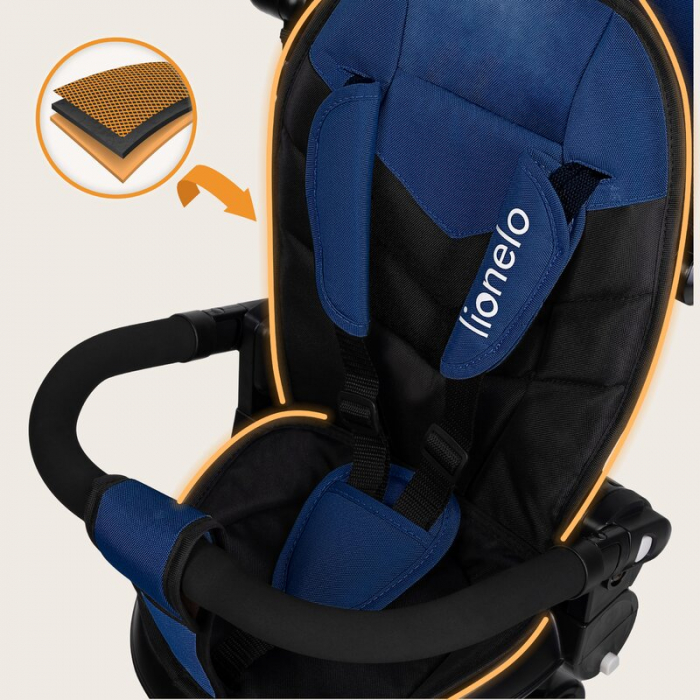 Tricicleta copii, Lionelo, Tris Plus, Ultrapliabila, Scaun reversibil, Blue denim [32]