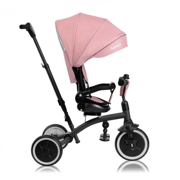 Tricicleta copii, Lionelo, Tris Plus, Ultrapliabila, Scaun reversibil, Pink rose [12]