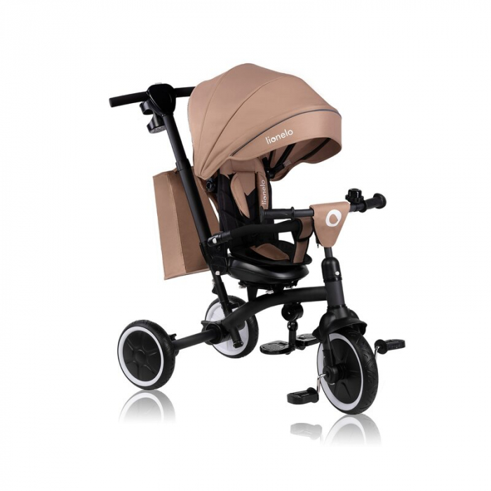 Tricicleta copii, Lionelo, Tris Plus, Ultrapliabila, Scaun reversibil, Beige sand [5]