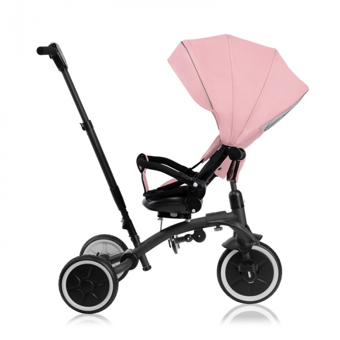 Tricicleta copii, Lionelo, Tris Plus, Ultrapliabila, Scaun reversibil, Pink rose [9]