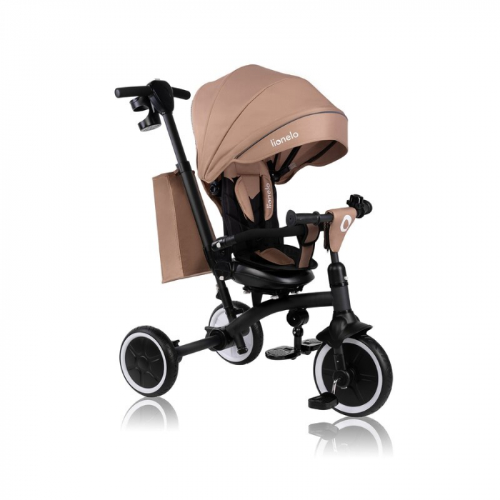 Tricicleta copii, Lionelo, Tris Plus, Ultrapliabila, Scaun reversibil, Beige sand [7]