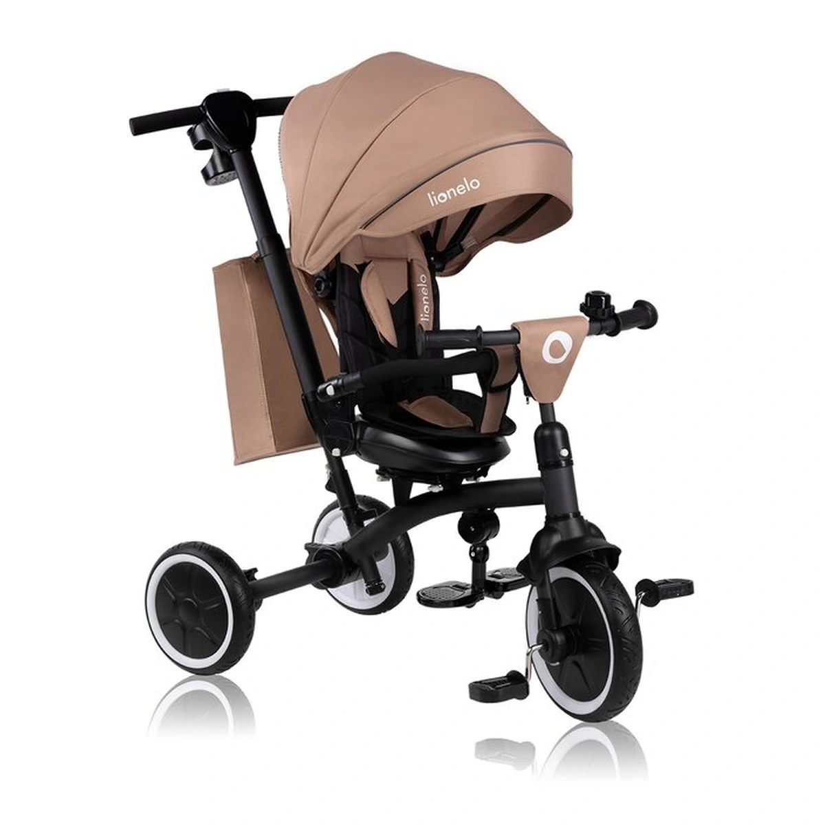 Tricicleta copii, Lionelo, Tris Plus, Ultrapliabila, Scaun reversibil, Beige sand [10]