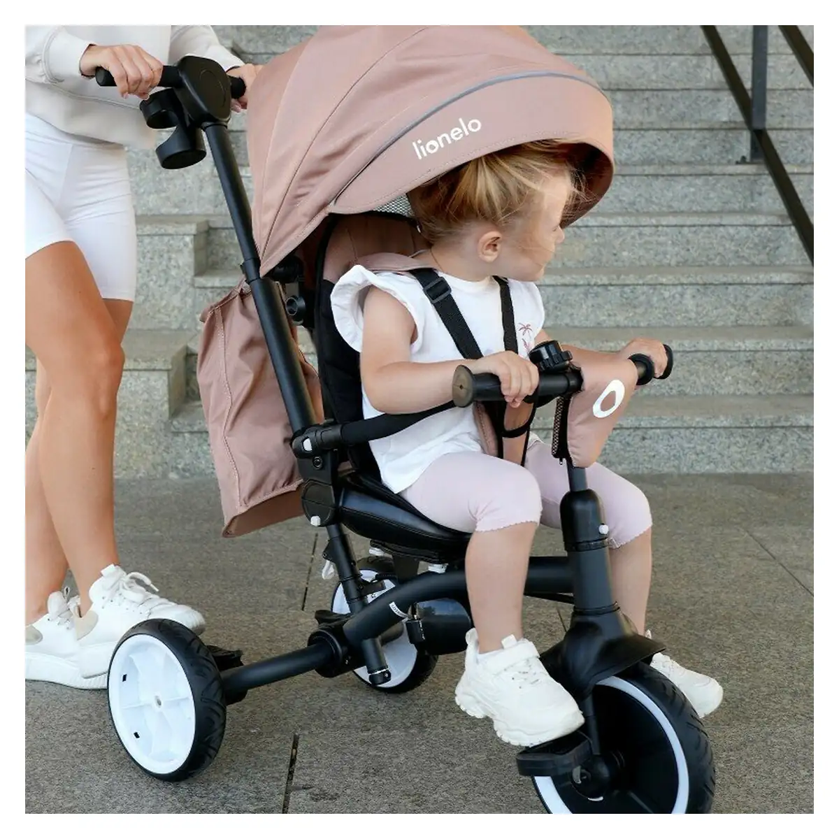 Tricicleta copii, Lionelo, Tris Plus, Ultrapliabila, Scaun reversibil, Beige sand [9]