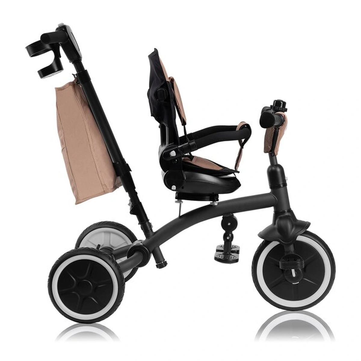 Tricicleta copii, Lionelo, Tris Plus, Ultrapliabila, Scaun reversibil, Beige sand [16]