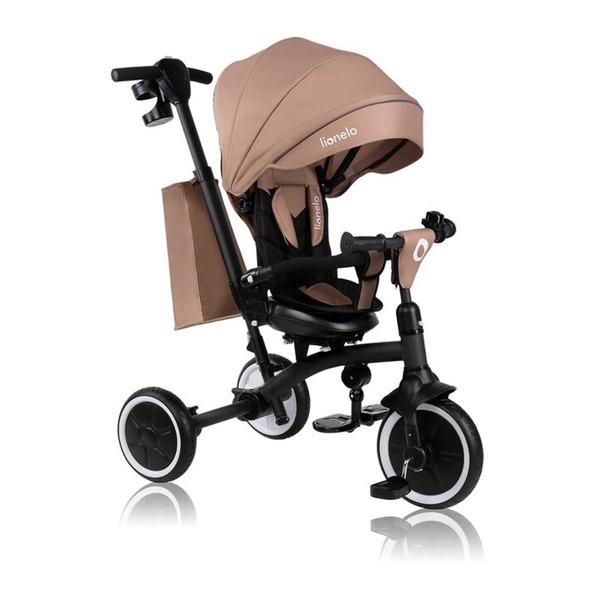 Tricicleta copii, Lionelo, Tris Plus, Ultrapliabila, Scaun reversibil, Beige sand [12]