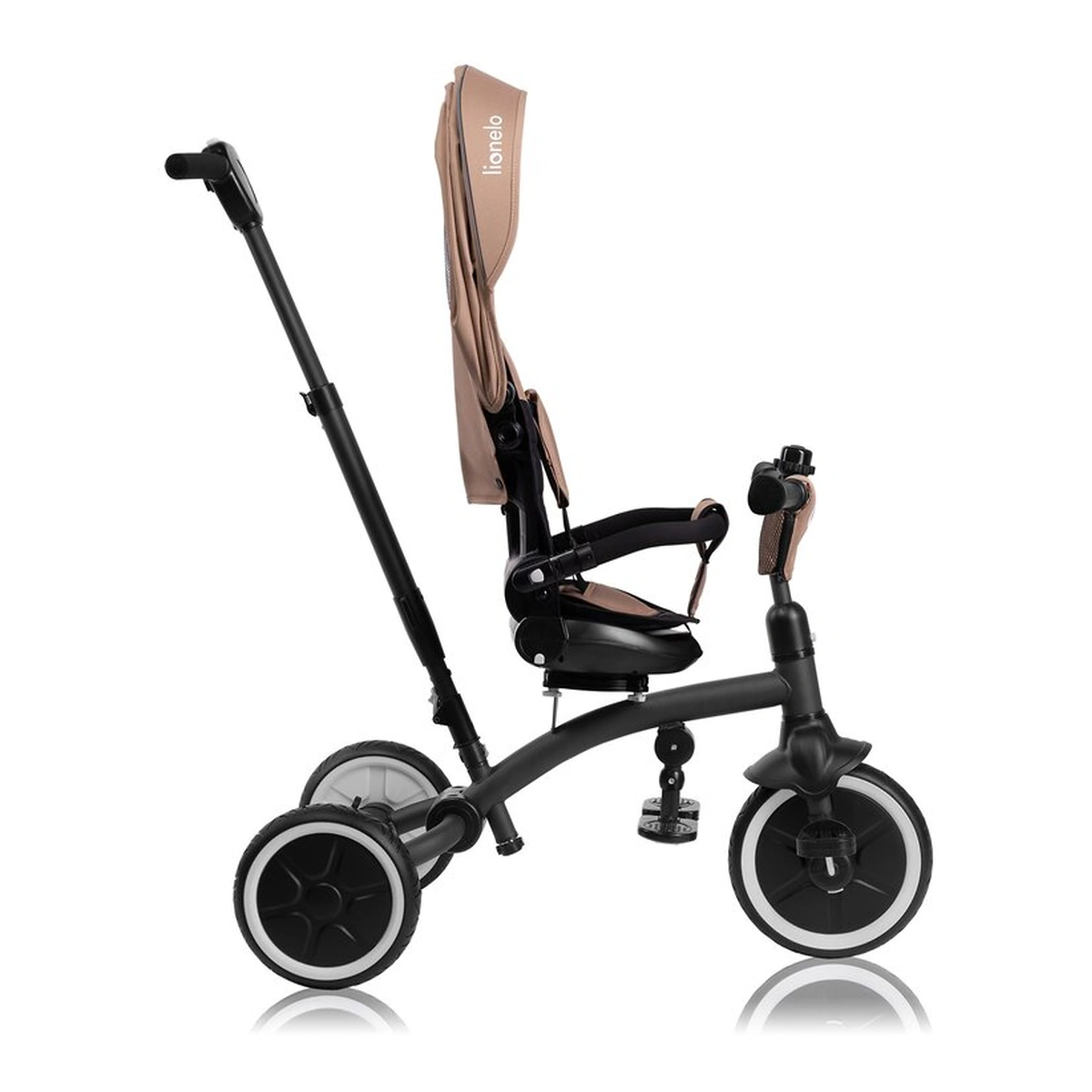 Tricicleta copii, Lionelo, Tris Plus, Ultrapliabila, Scaun reversibil, Beige sand [15]