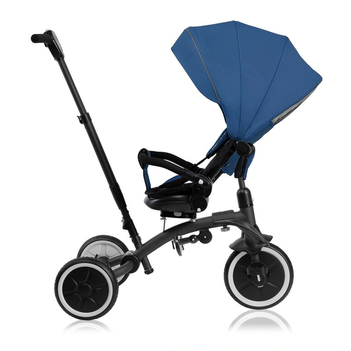 Tricicleta copii, Lionelo, Tris Plus, Ultrapliabila, Scaun reversibil, Blue denim [6]