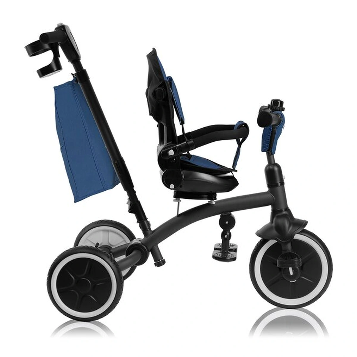 Tricicleta copii, Lionelo, Tris Plus, Ultrapliabila, Scaun reversibil, Blue denim [9]