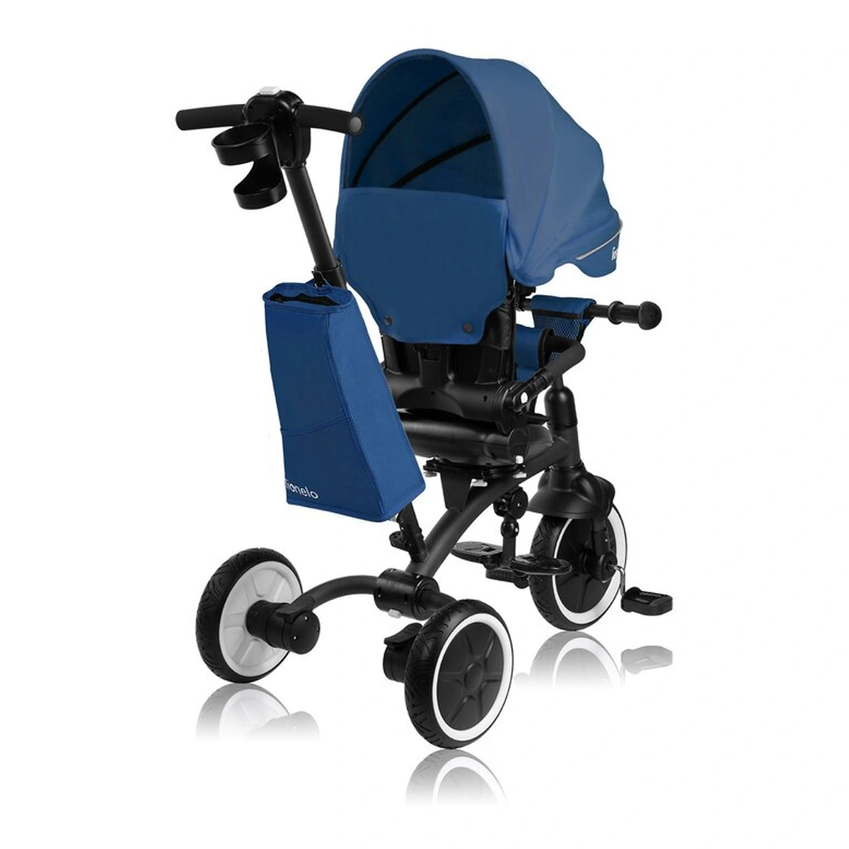 Tricicleta copii, Lionelo, Tris Plus, Ultrapliabila, Scaun reversibil, Blue denim [5]