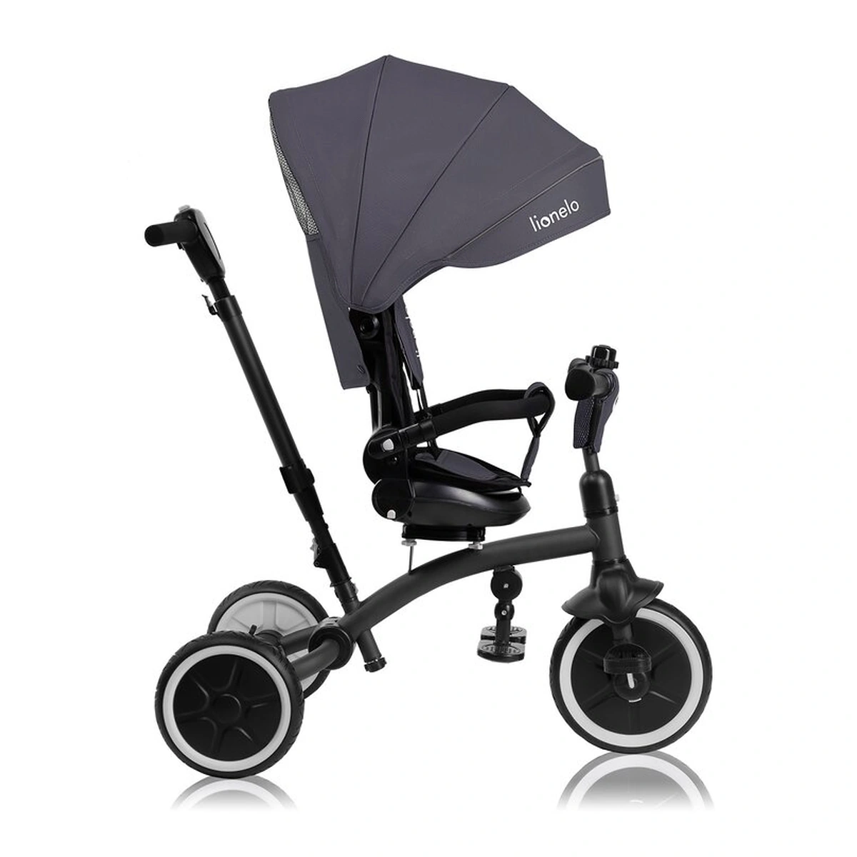 Tricicleta copii, Lionelo, Tris Plus, Ultrapliabila, Scaun reversibil, Grey stone [10]