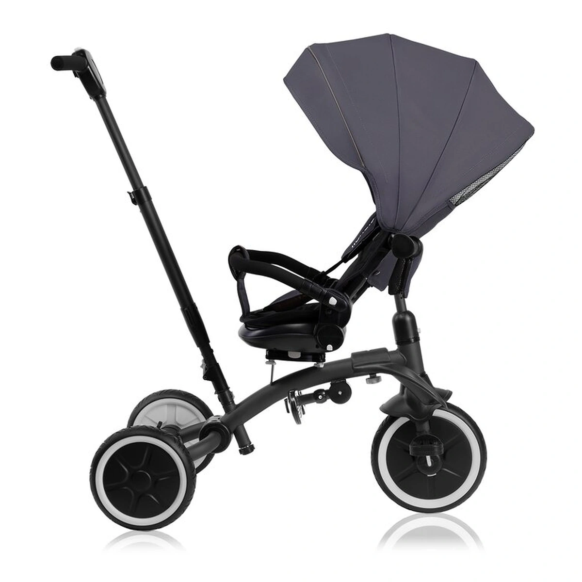 Tricicleta copii, Lionelo, Tris Plus, Ultrapliabila, Scaun reversibil, Grey stone [9]