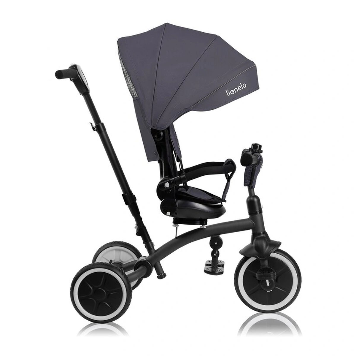 Tricicleta copii, Lionelo, Tris Plus, Ultrapliabila, Scaun reversibil, Grey stone [11]
