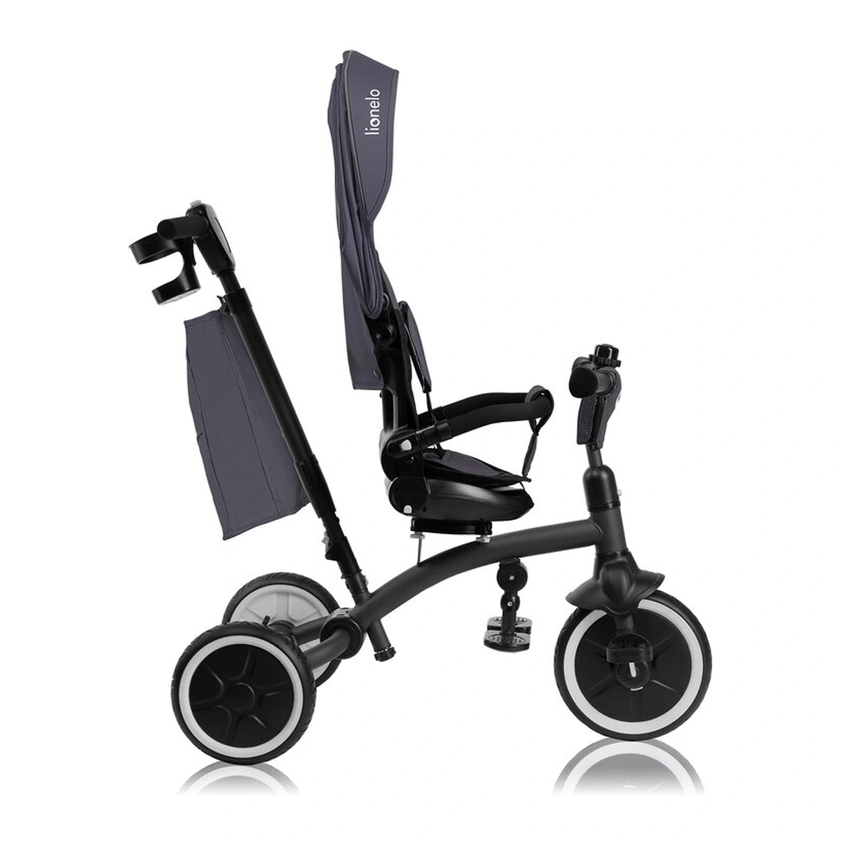 Tricicleta copii, Lionelo, Tris Plus, Ultrapliabila, Scaun reversibil, Grey stone [17]