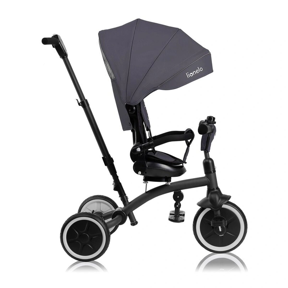 Tricicleta copii, Lionelo, Tris Plus, Ultrapliabila, Scaun reversibil, Grey stone [15]