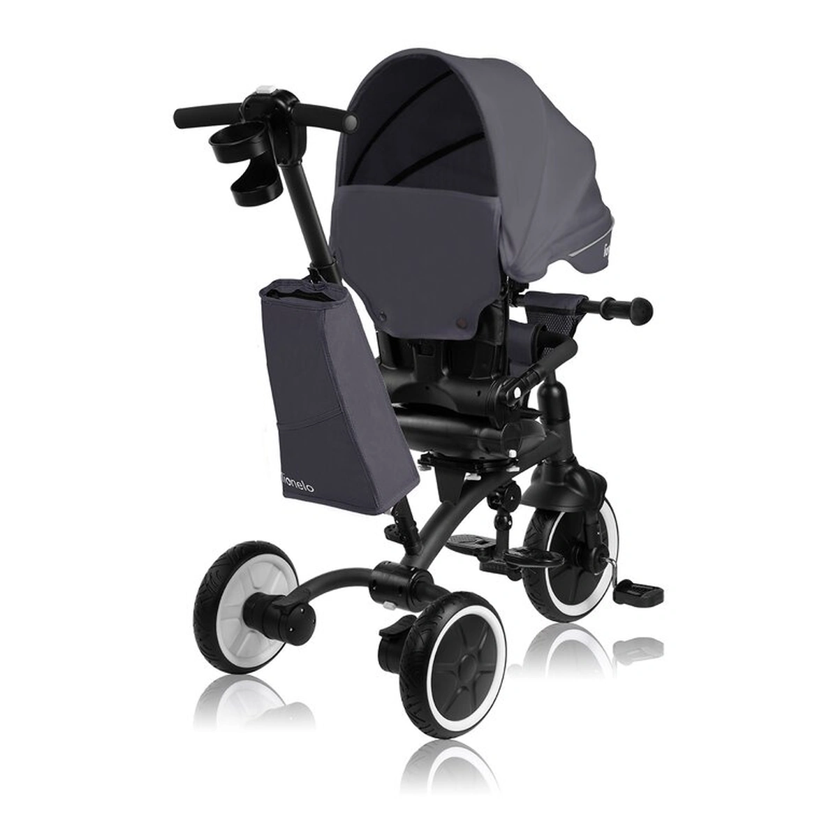 Tricicleta copii, Lionelo, Tris Plus, Ultrapliabila, Scaun reversibil, Grey stone [7]