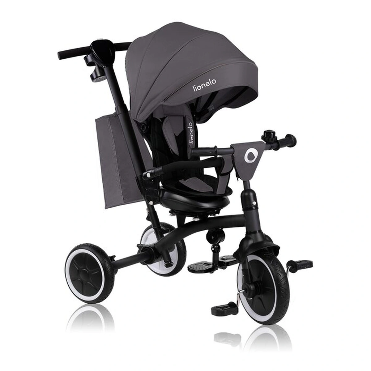 Tricicleta copii, Lionelo, Tris Plus, Ultrapliabila, Scaun reversibil, Grey stone [6]