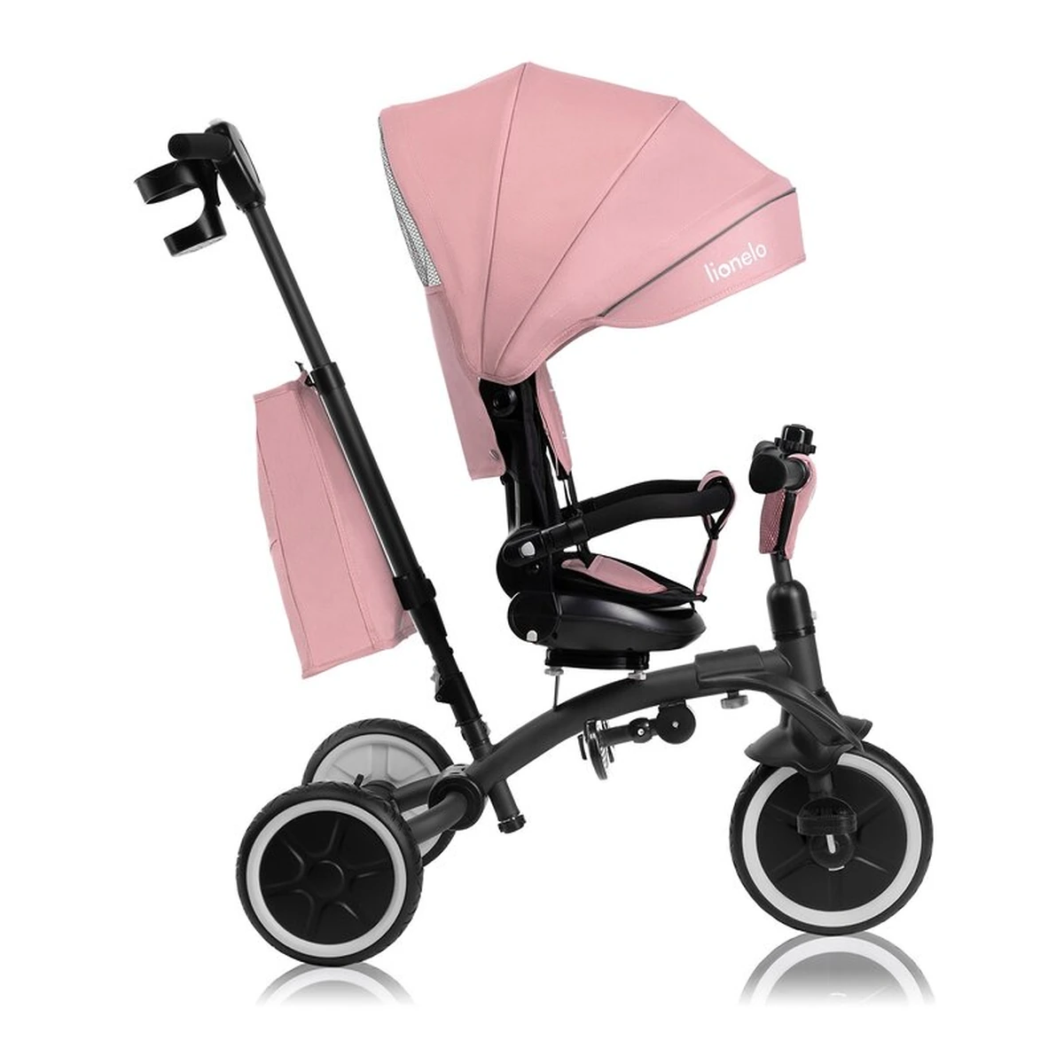 Tricicleta copii, Lionelo, Tris Plus, Ultrapliabila, Scaun reversibil, Pink rose [21]