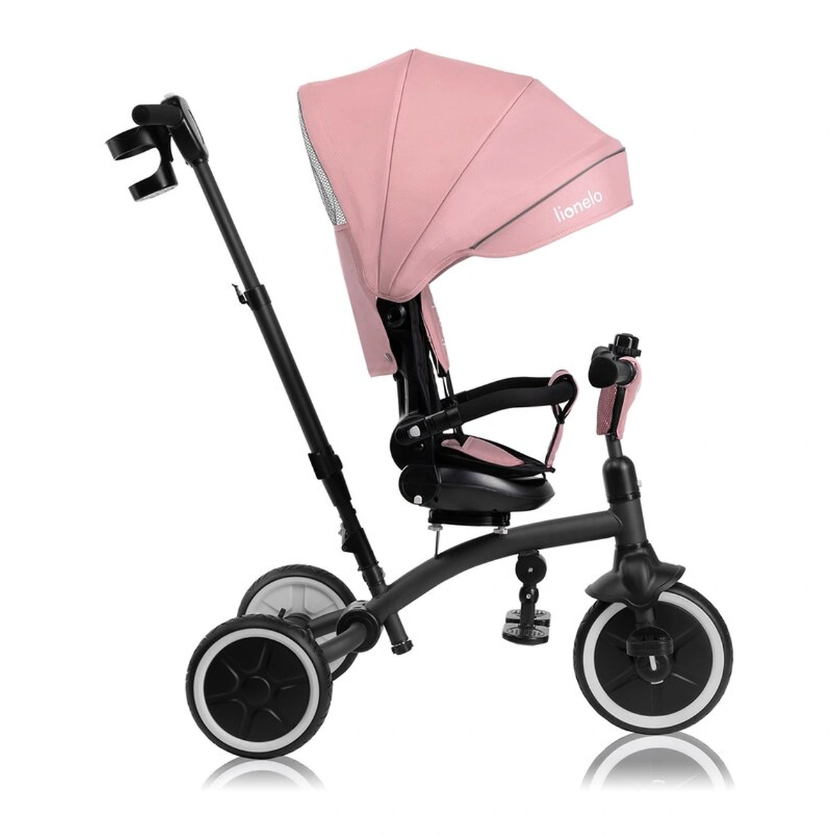 Tricicleta copii, Lionelo, Tris Plus, Ultrapliabila, Scaun reversibil, Pink rose [19]