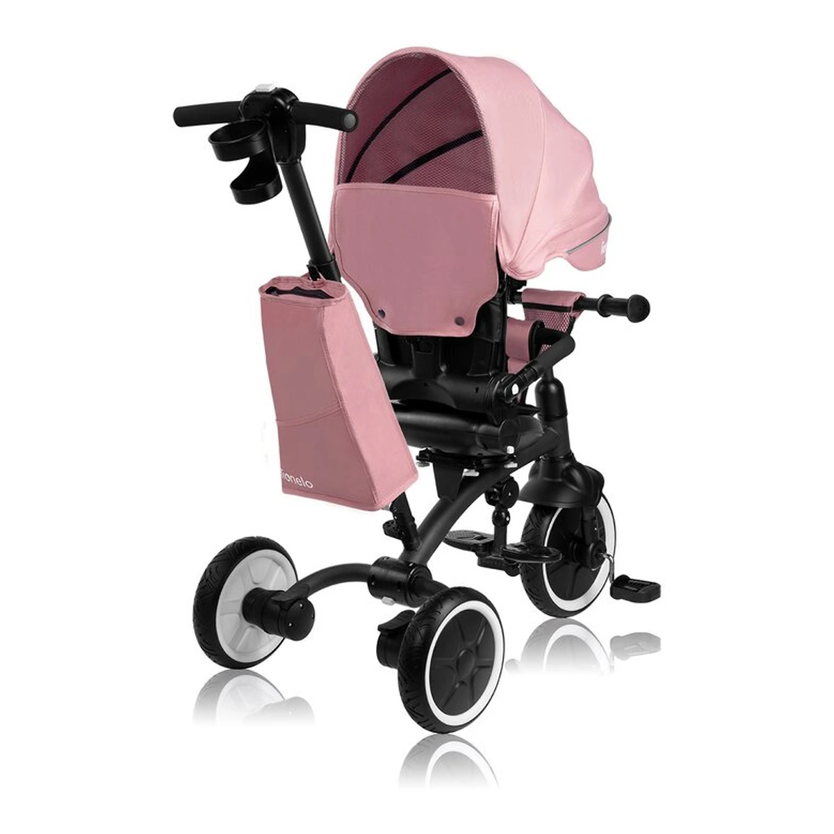 Tricicleta copii, Lionelo, Tris Plus, Ultrapliabila, Scaun reversibil, Pink rose [11]