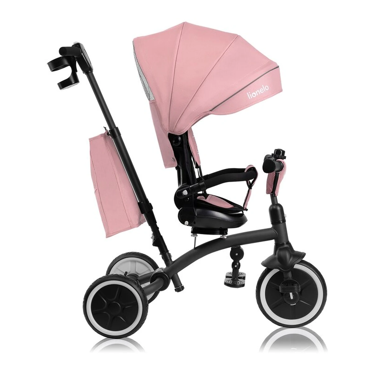 Tricicleta copii, Lionelo, Tris Plus, Ultrapliabila, Scaun reversibil, Pink rose [20]
