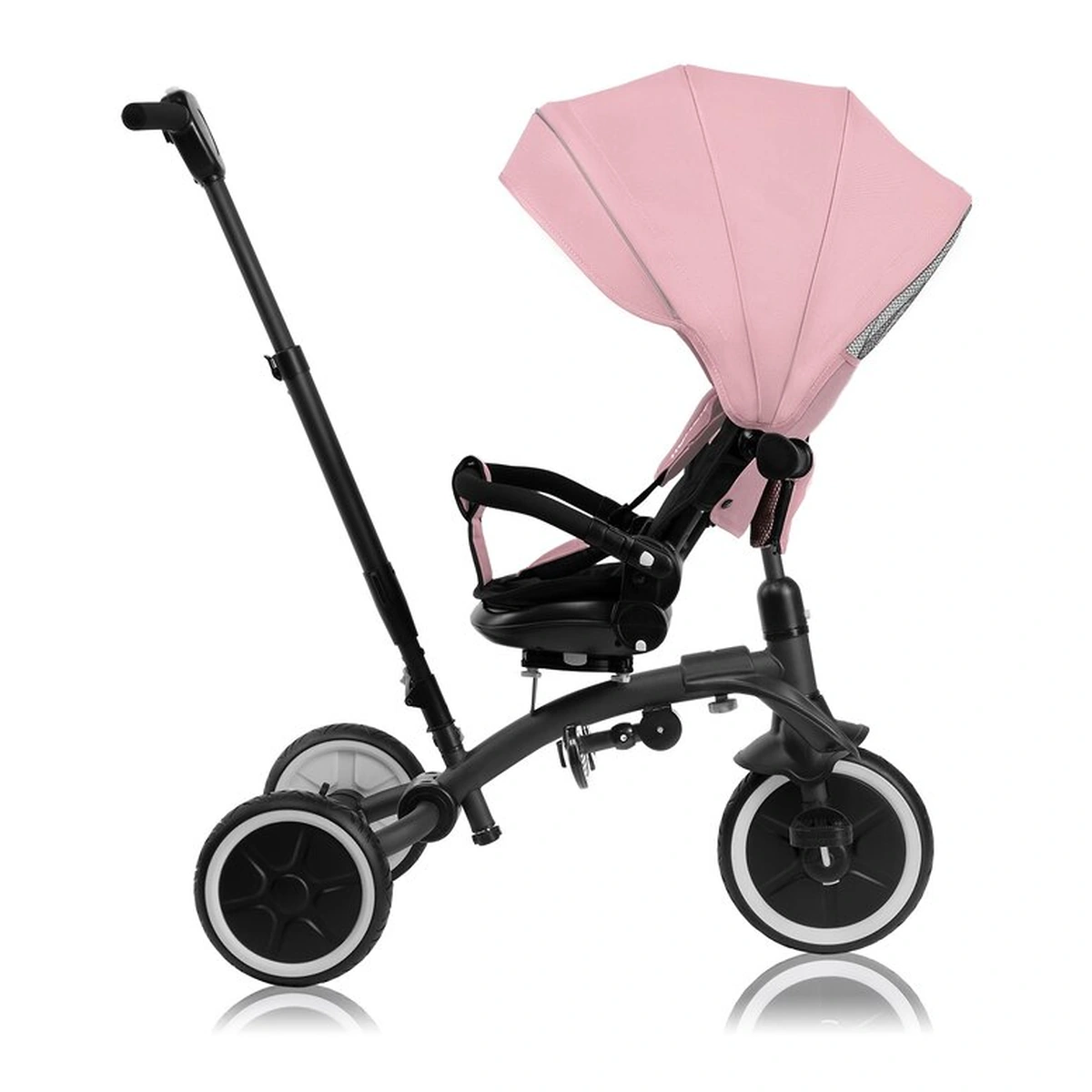 Tricicleta copii, Lionelo, Tris Plus, Ultrapliabila, Scaun reversibil, Pink rose [14]