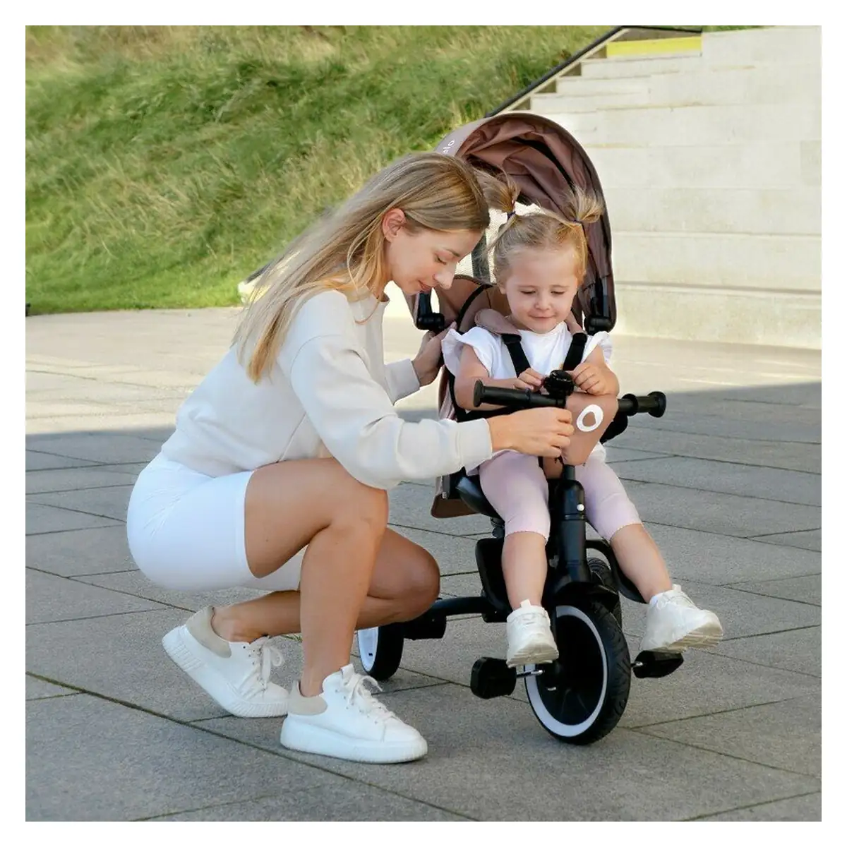 Tricicleta copii, Lionelo, Tris Plus, Ultrapliabila, Scaun reversibil, Pink rose [10]