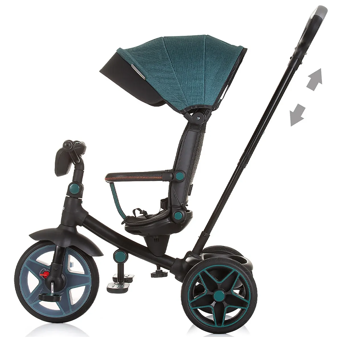 Tricicleta cu copertina si sezut reversibil Chipolino Derby teal 5 ani [2]