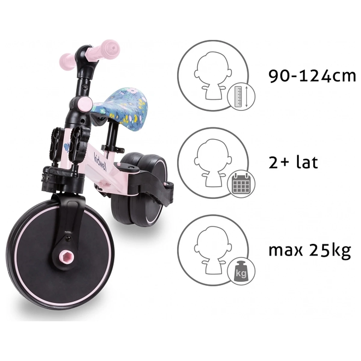 Tricicleta cu pedale 3 in 1 Kidwell Pico Spring Flower 2 ani+ [9]