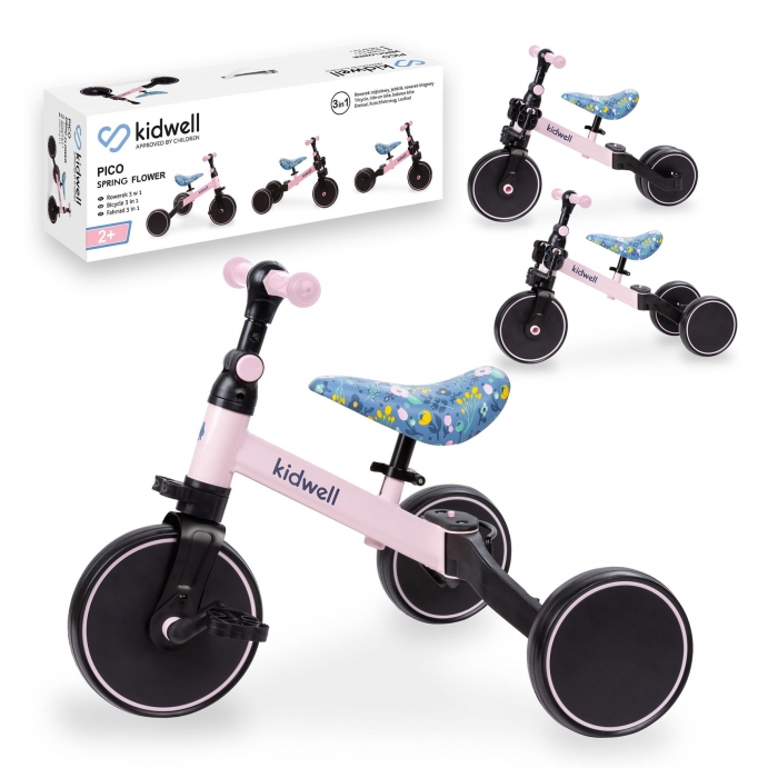 Tricicleta cu pedale 3 in 1 Kidwell Pico Spring Flower 2 ani+ [5]