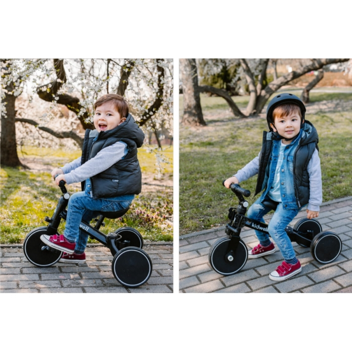 Tricicleta cu pedale 3 in 1 Kidwell Pico - Total Black 2 ani+ [15]