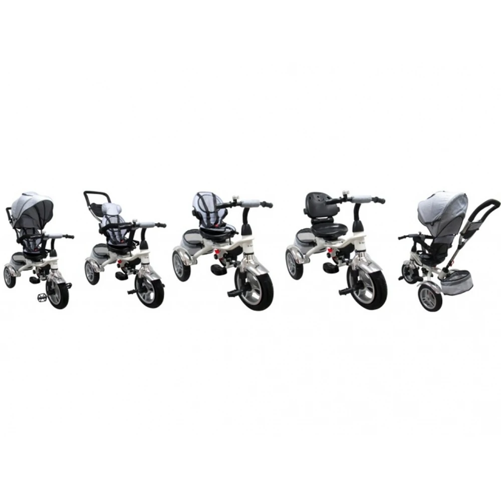 Tricicleta cu pedale 3 in 1 R-Sport T3 - Gri [2]