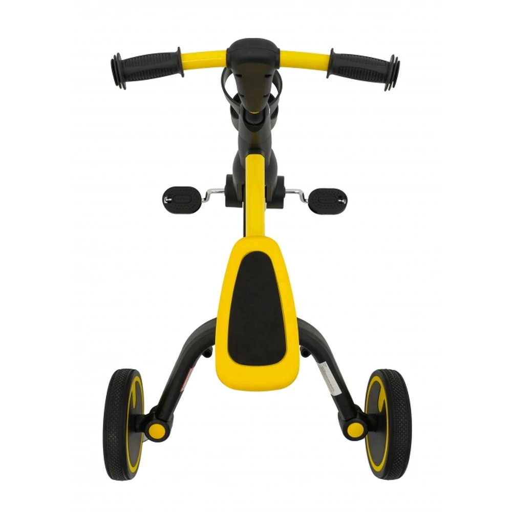 Tricicleta cu pedale 3 in 1 si roti din cauciuc SporTrike - Galben [17]
