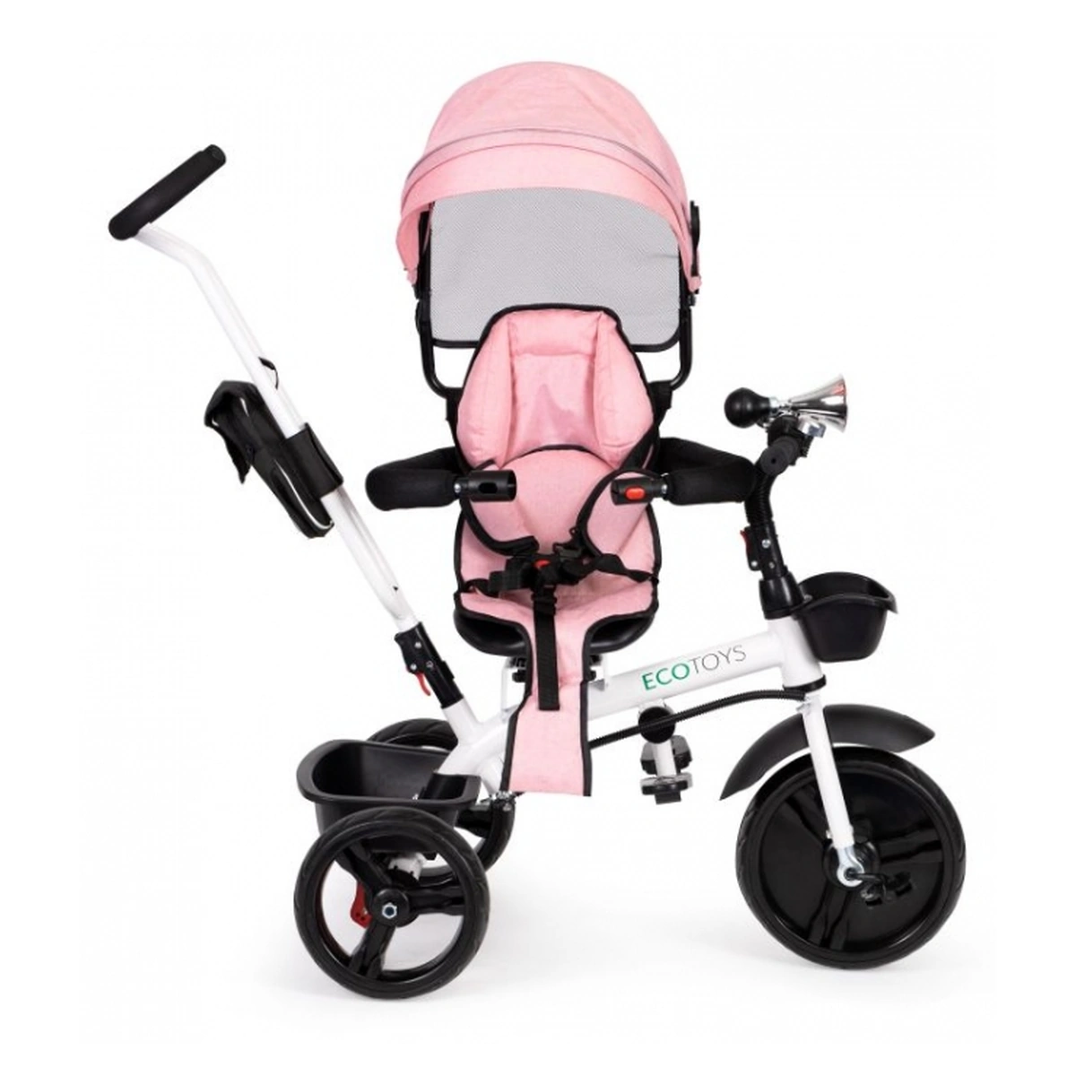 Tricicleta cu sezut reversibil Ecotoys - Roz [3]