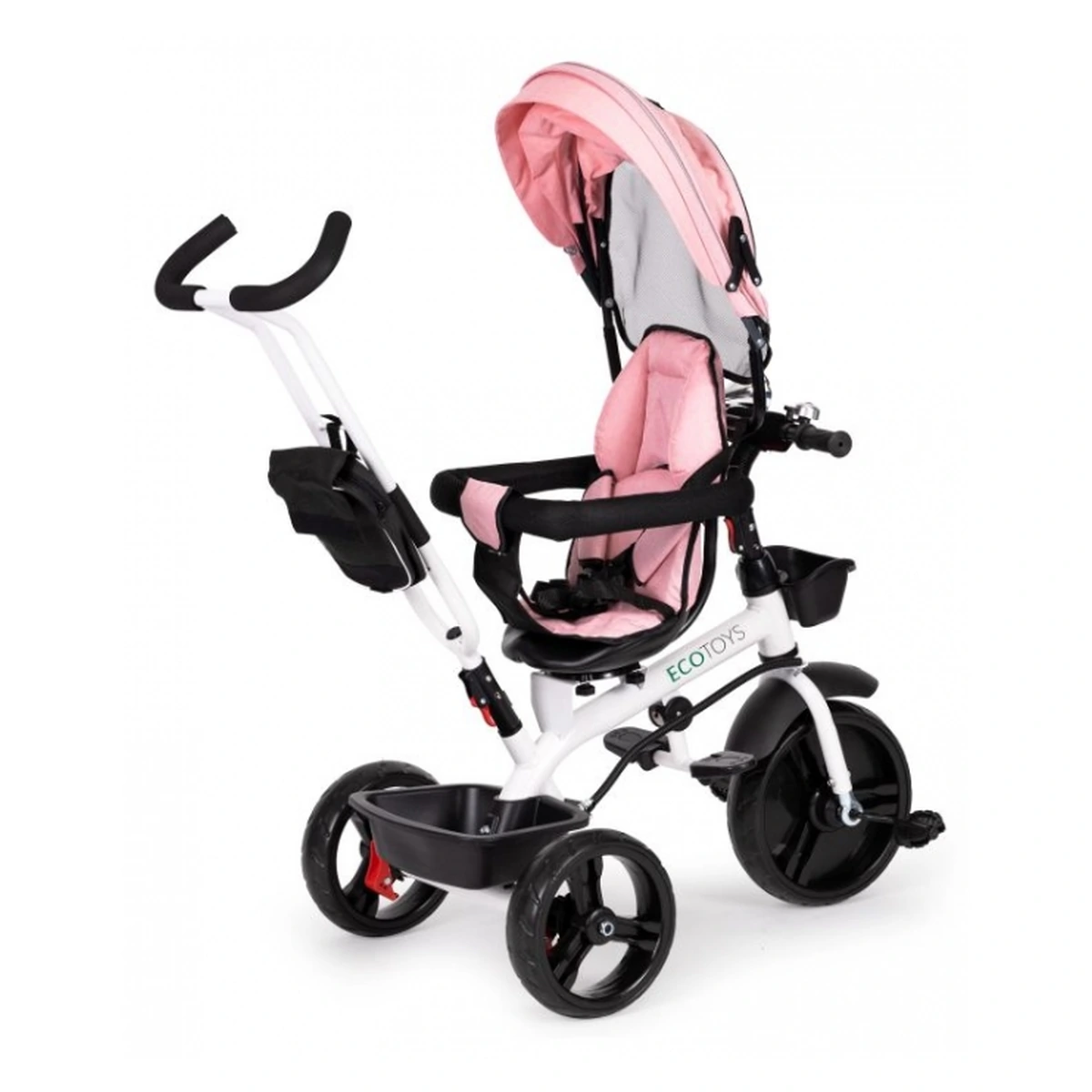 Tricicleta cu sezut reversibil Ecotoys - Roz [4]