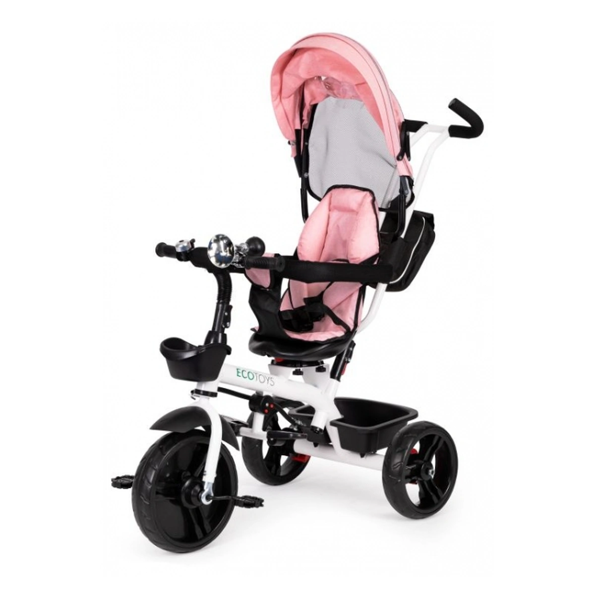 Tricicleta cu sezut reversibil Ecotoys - Roz [2]