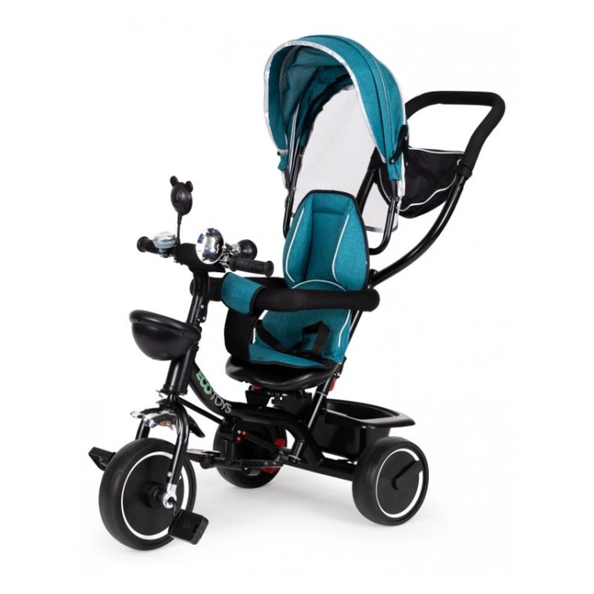 Tricicleta rotativa Ecotoys JM-066-9 Verde cu roti EVA [4]