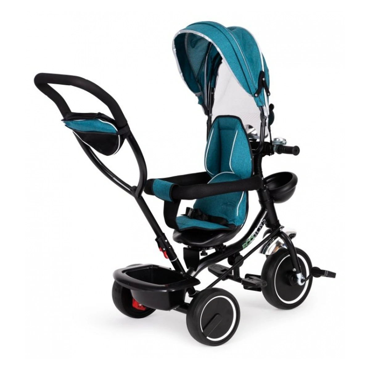 Tricicleta rotativa Ecotoys JM-066-9 Verde cu roti EVA [2]