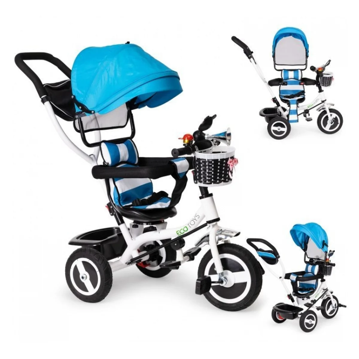 Tricicleta cu sezut rotativ Ecotoys JM-066-9L Albastru [2]