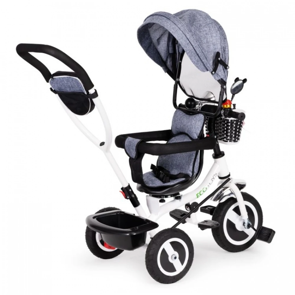 Tricicleta cu sezut rotativ Ecotoys JM-066-9L - Gri [5]