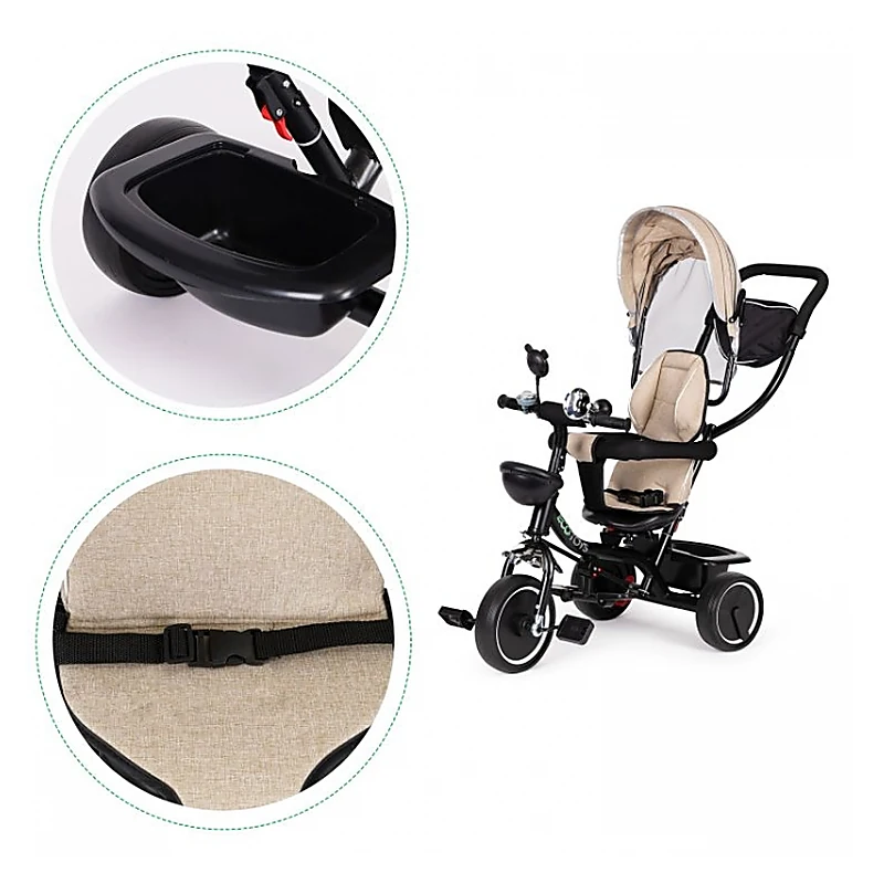 Tricicleta Ecotoys, cu sezut rotativ, JM-066-9 - Bej [7]