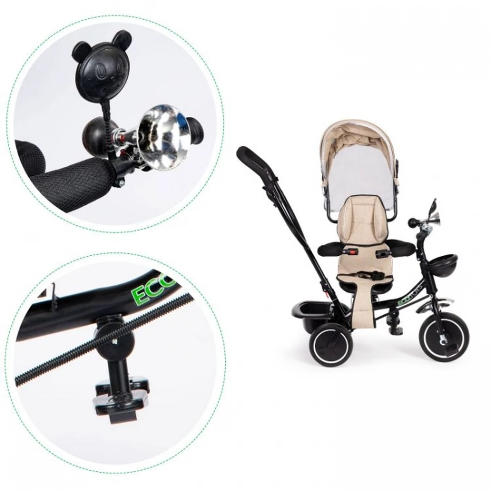 Tricicleta Ecotoys, cu sezut rotativ, JM-066-9 - Bej [8]
