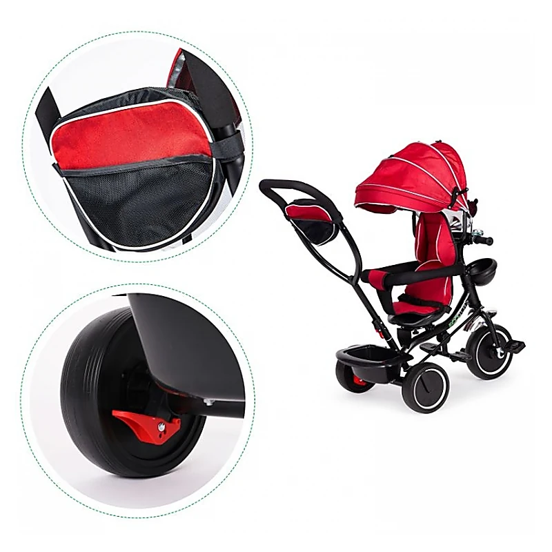 Tricicleta Ecotoys, cu sezut rotativ, JM-066-9 - Rosu [6]